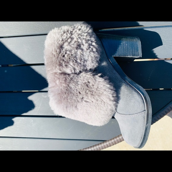 Grey booties W faux fur - Picture 5 of 6